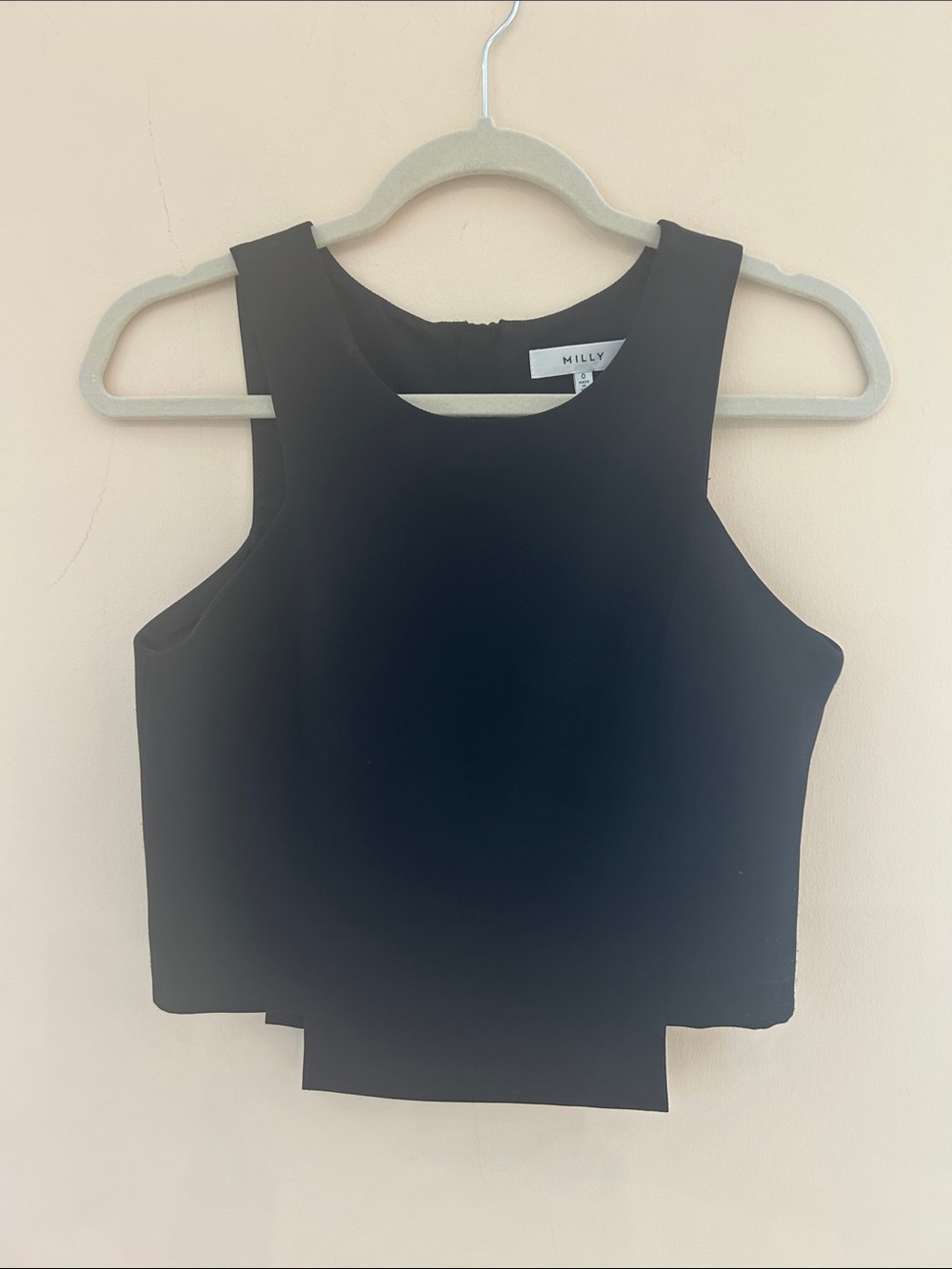 Black top with back zipper